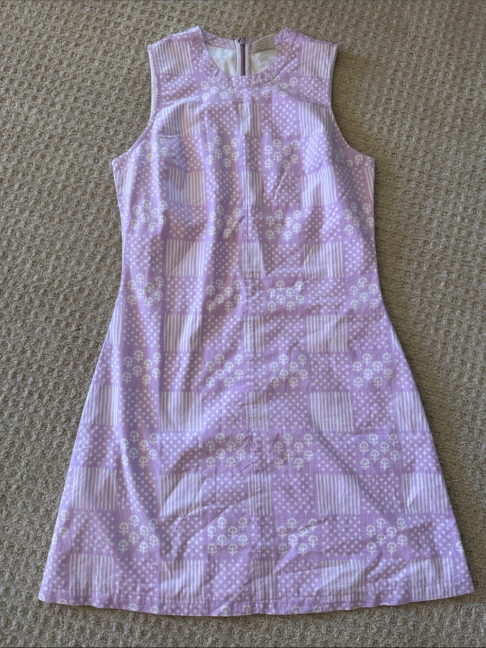 Julia Amory Baby Jane Lilac Patterned Sleeveless Dress